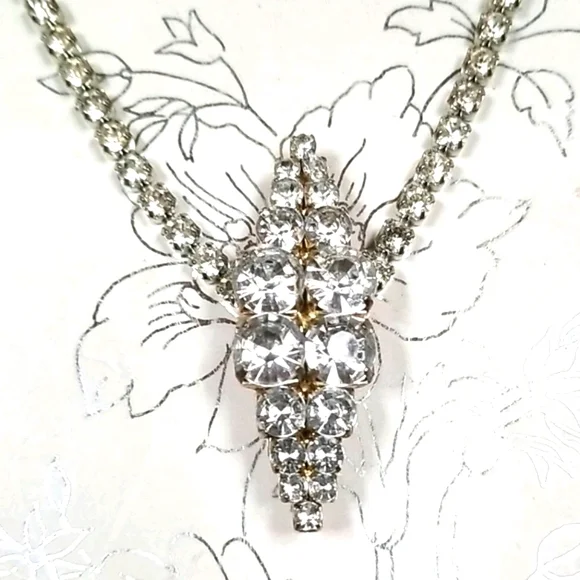 Vintage Rhinestone Brooch & Necklace Assemblage - Picture 5 of 13